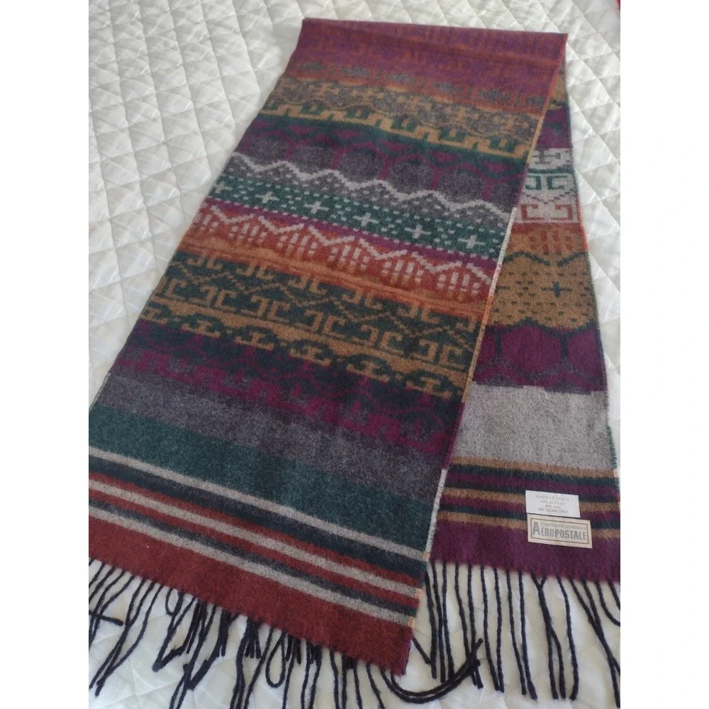 Vtg Aeropostale Compagine Generale Scarf Patterned Aztec 90s Y2k Grunge Street